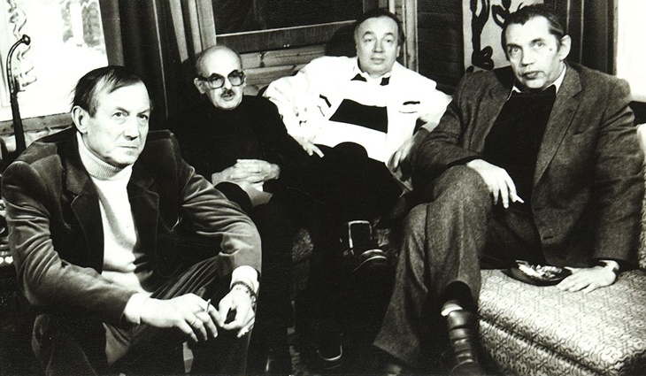 Легенды шестидесятничества и «оттепели» Евгений Евтушенко, Булат Окуджава, Андрей Вознесенский и Роберт Рождественский, 80-е годы