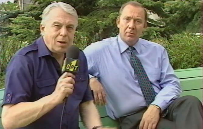 Со знаменитым спартаковским футболистом и тренером Олегом Романцевым, конец 90-х