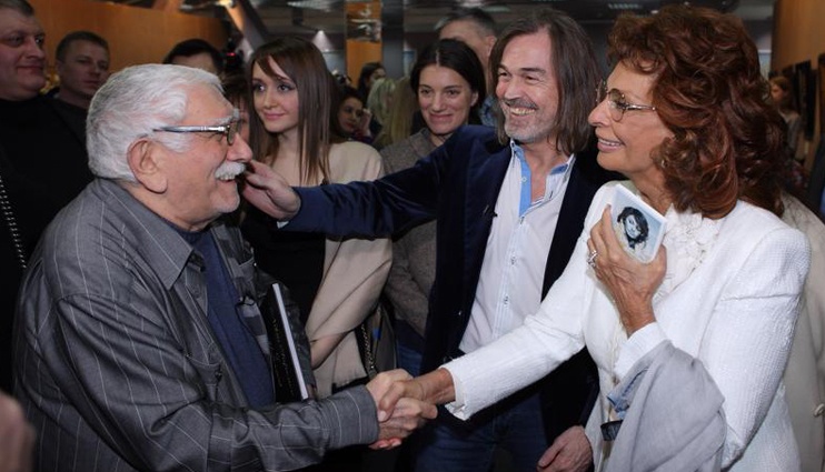 С легендой кино Софи Лорен и художником Никасом Сафроновым. «Профессия у меня любвеобильная»