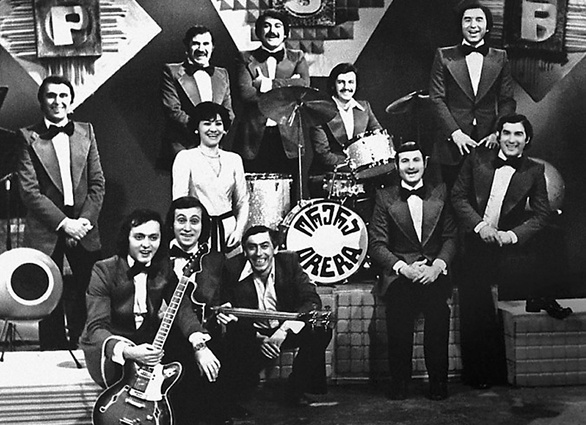 С Нани Брегвадзе в составе вокально-инструментального ансамбля «Орэра», конец 60-х