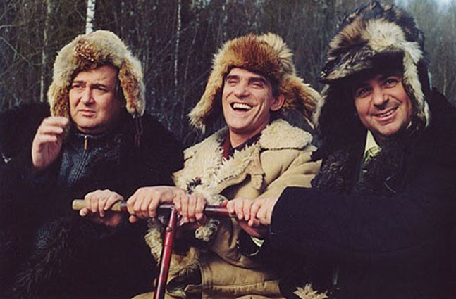 Юрий Стоянов, Валерий Гаркалин и Александр Цекало в картине Тиграна Кеосаяна «Ландыш серебристый», 2000 год