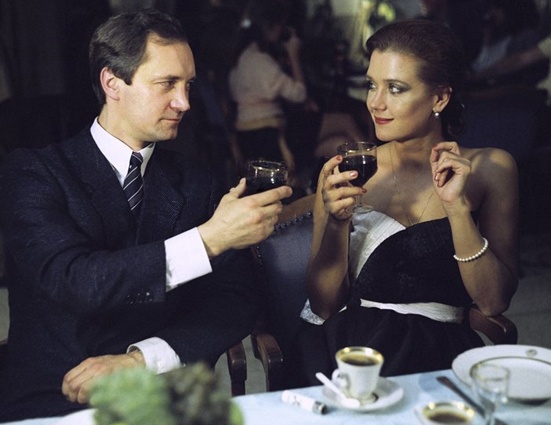 С Евгением Герасимовым в фильме «Высший класс», 1991 год