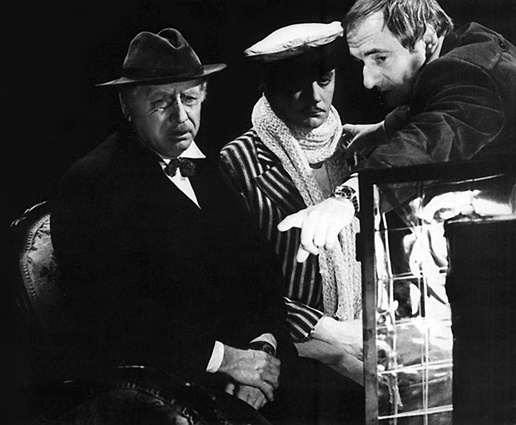 С Анатолием Папановым и Андреем Мироновым на съемках фильма «Двенадцать стульев» по одноименному роману Ильфа и Петрова, 1976 год