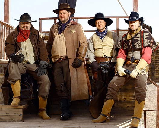 Филипп Киркоров, Вилле Хаапсало, Владимир Зеленский и Алексей Чадов в фильме «Любовь в большом городе-3», 2013 год