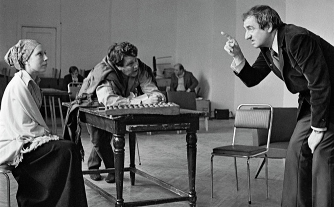 С Инной Чуриковой на репетиции, «Ленком», 80-е годы