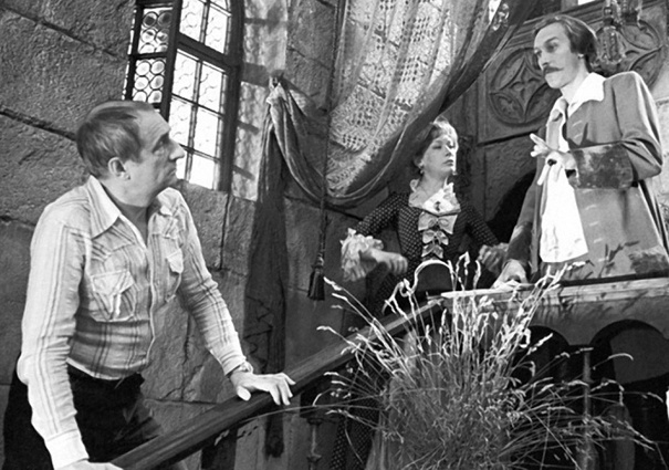 С Еленой Кореневой и Олегом Янковским на съемках фильма «Тот самый Мюнхгаузен», 1979 год