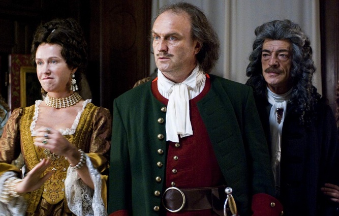 В роли Петра I с Ириной Розановой и Михаилом Боярским в сериале Владимира Бортко «Петр Первый. Завещание», 2011 год
