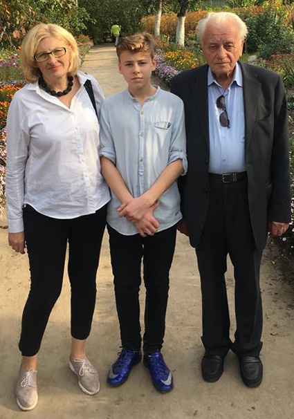 С супругой Роксоланой и сыном Тарасом