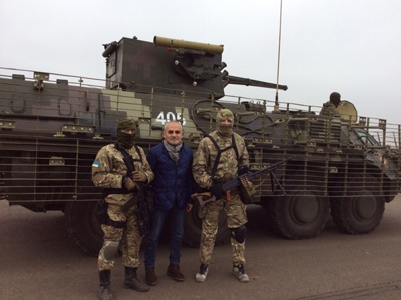 С бойцами «Штаба обороны Мариуполя», Мариуполь, 2014 год