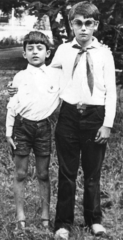 С другом Димой, 1987 год