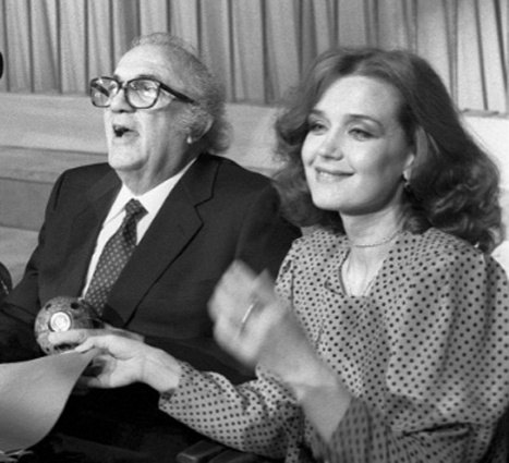 С Федерико Феллини, конец 80-х