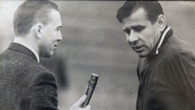 Владимир Перетурин берет интервью у Льва Яшина, 80-е