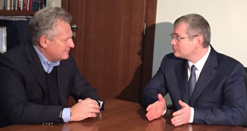 С экс-президентом Польши Александром Квасьневским, 2015 год