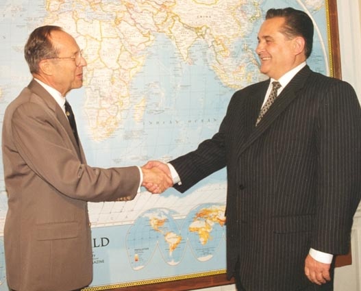 С министром обороны США Уильямом Перри, Пентагон, 1995 год