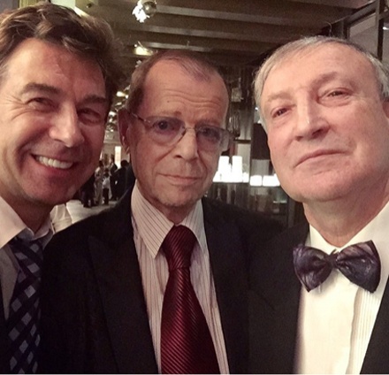 С Валерием Сюткиным и Аркадием Аркановым. «Мы с Аркадием были знакомы много лет, когда-то он так подписал мне свою книжку: «Талантливому ученику от непобежденного учителя»