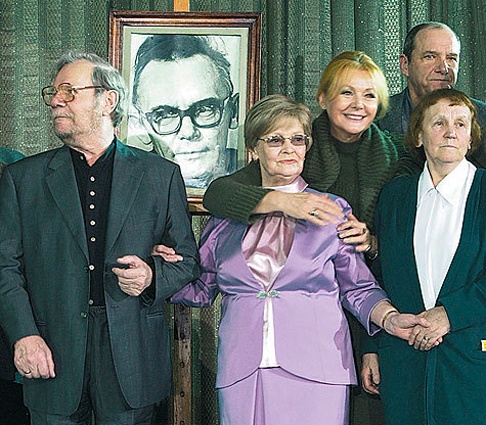Михаил Пуговкин, Нина Гребешкова, Наталья Селезнева, Эммануил Виторган на вечере памяти Леонида Гайдая