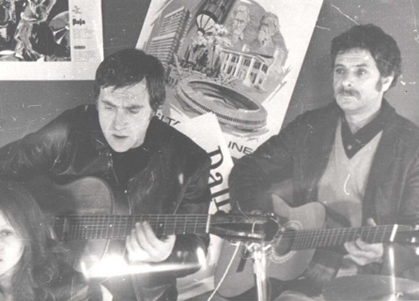 С Владимиром Высоцким во время кинопроб к фильму Михаила Швейцера «Бегство мистера Мак-Кинли», 1975 год