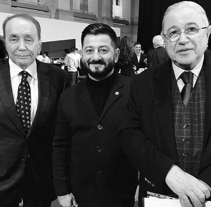 Патриарх КВНа Александр Масляков, Михаил Галустян и Евгений Петросян