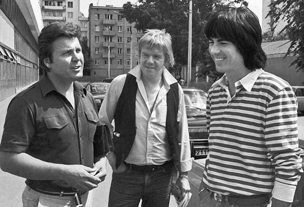 С вокалистом знаменитой французской группы Space Яном Лозетом и одним из основателей группы пионером электронной музыки Дидье Маруани, начало 80-х