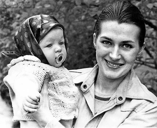 Галина с Миллой, Киев, 1976 год