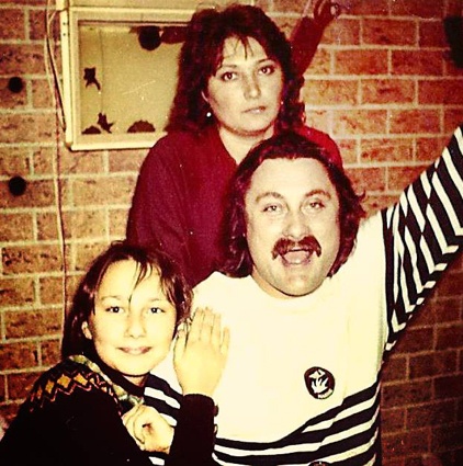 Алена с мамой и папой, 80-е