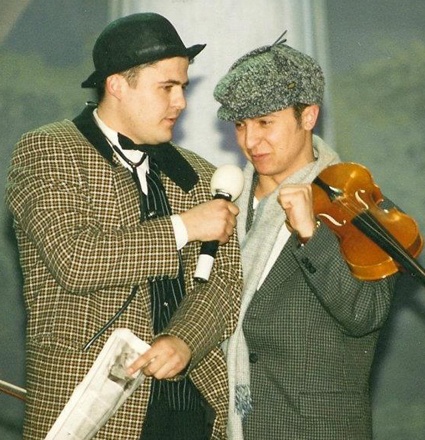 С Юрием Корявченковым, КВН, конец 90-х