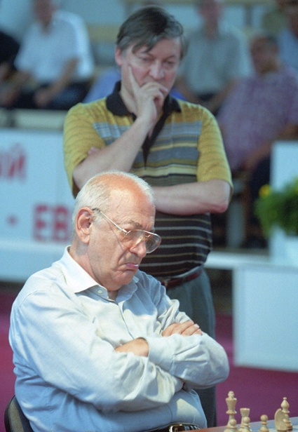 Виктор Корчной и Анатолий Карпов на международном турнире «Татарстан — Европа», Казань, август 2001 года